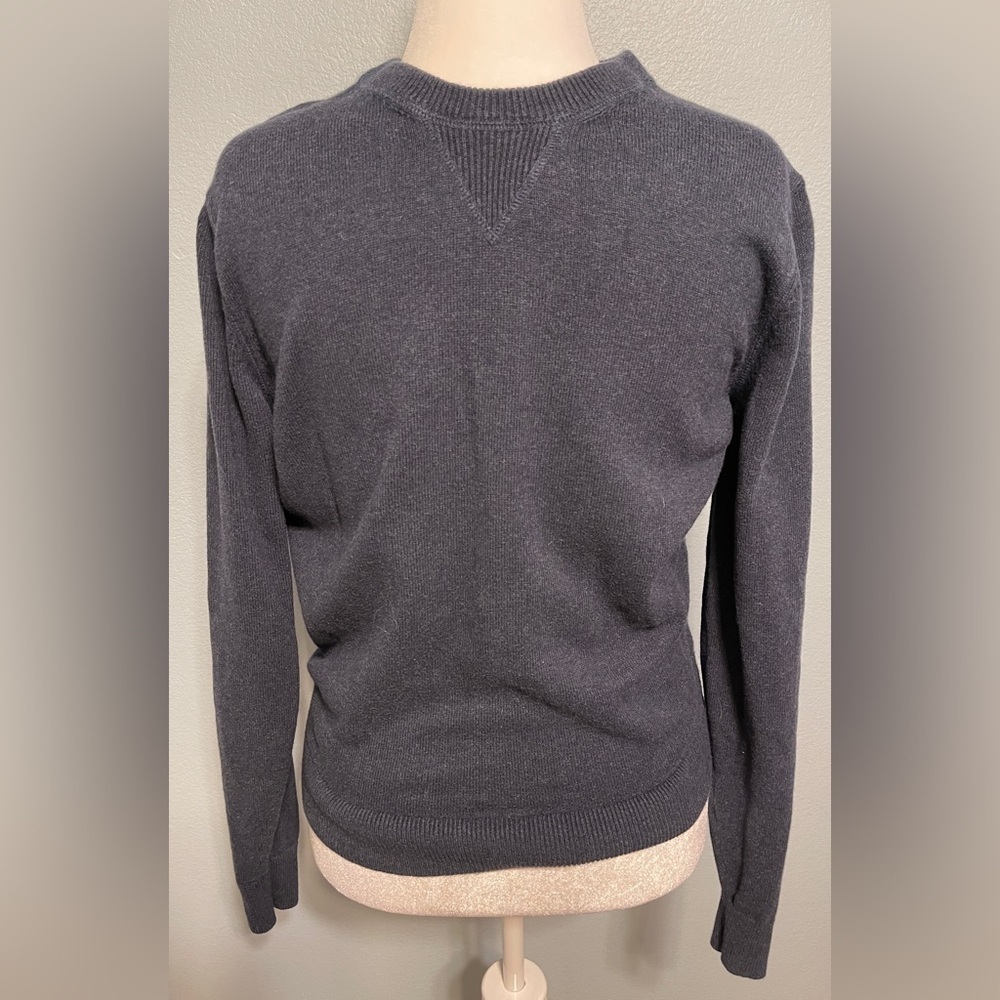 Todd Snyder Men’s Dark Gray Sweater Cashmere Cotton Crewneck Minimalist Large - Picture 2 of 7